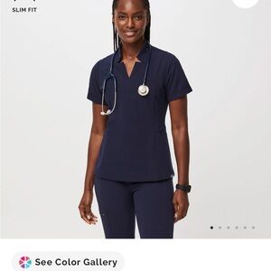 Black - Inala Slim Scrub Top